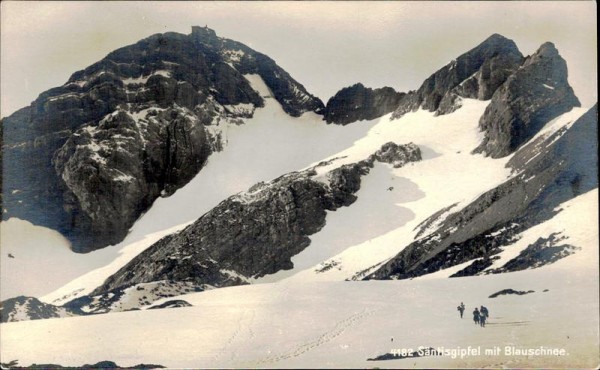 Säntisgipfel mit Blauschnee Vorderseite