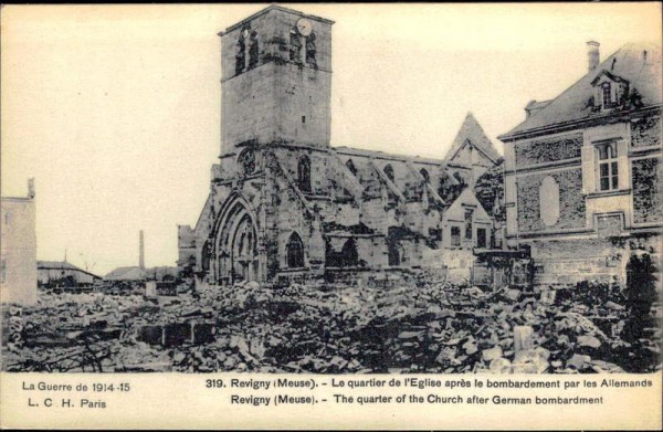 Revigny, La Guerre de 1914-15 Vorderseite