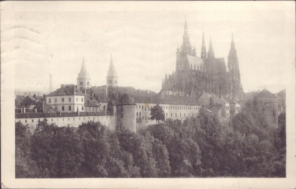 Prag, Hradschin, Ansicht v. Belvedere