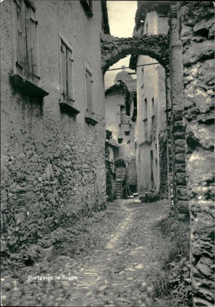 Dorfgasse Soglio  Vorderseite