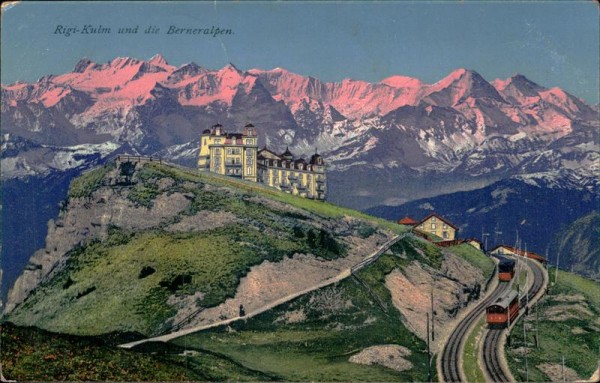 Rigi-Kulm und die Berneralpen. Vorderseite