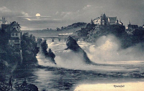Rheinfall bei Nacht Vorderseite