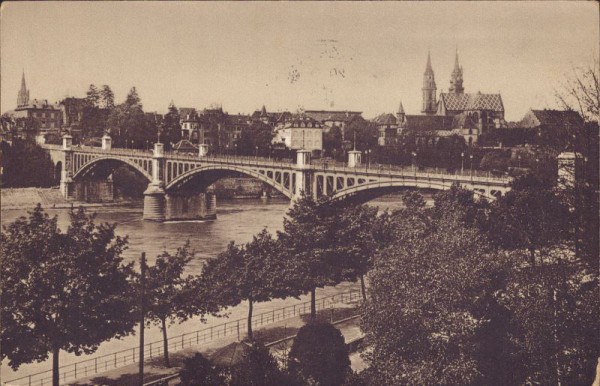 Basel, Wettsteinbrücke m. Münster