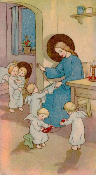 Maria, Jesuskind und Engel Vorderseite