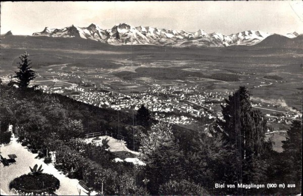 Biel von Magglingen aus (900 m) Vorderseite