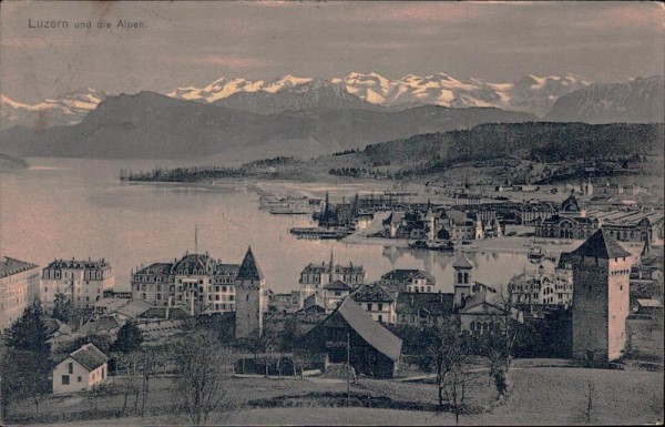 Luzern und die Alpen. Vorderseite