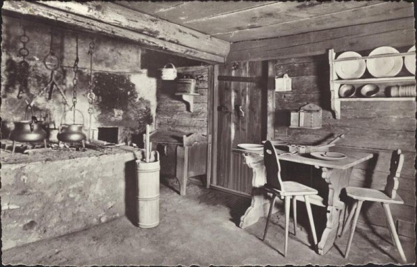 Wildhaus. Küche im Zwinglihaus Vorderseite