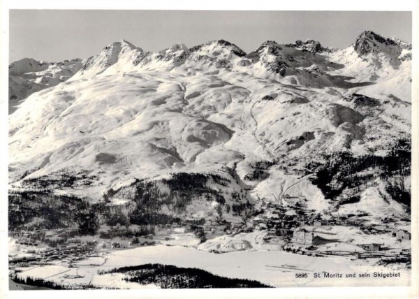 St. Moritz und sein Skigebiet Vorderseite