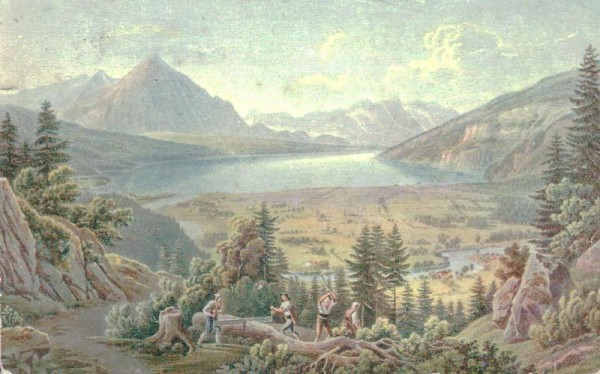 Gabriel Lory junior, Ansicht von Interlaken Vorderseite