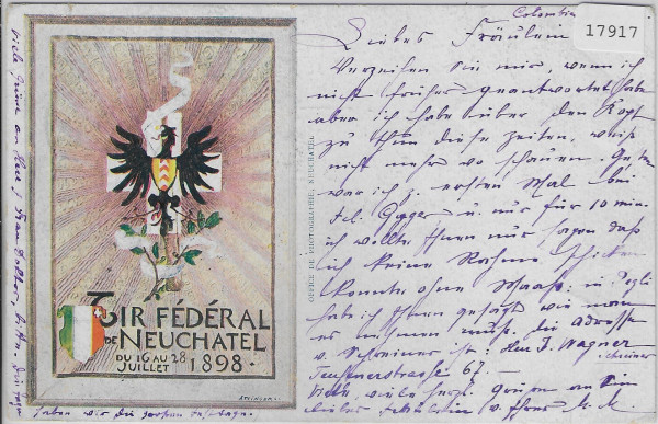 Tir Federal de neuchatel 1898 Juillet