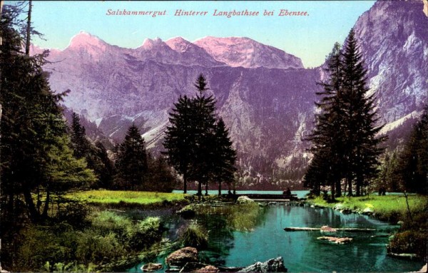 Salzkammergut, hinterer Langbathsee bei Ebensee Vorderseite
