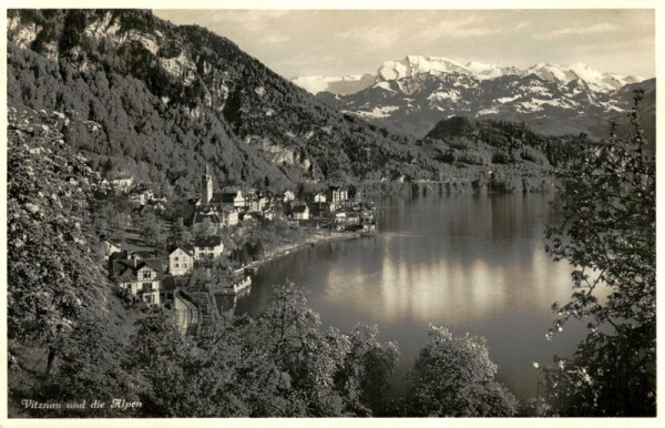 Vitznau und die Alpen Vorderseite