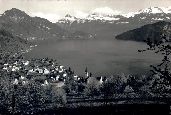 Weggis mit Vitznauerstock, Ober- und Niederbauen, Schwalmis Vorderseite