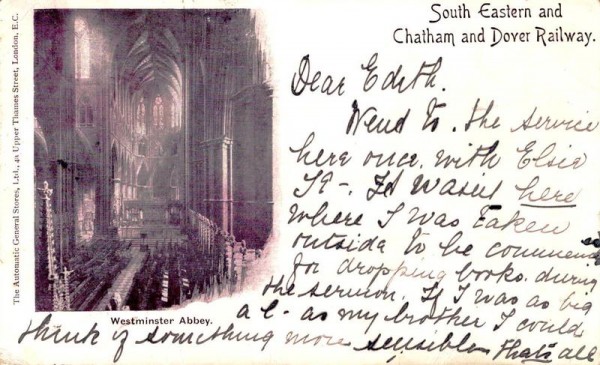 Westminster Abbey, 1903 Vorderseite
