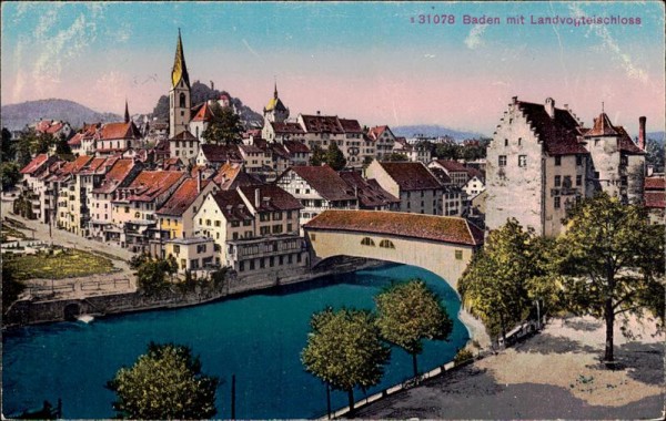 Baden mit Landvogteischloss Vorderseite