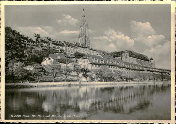 Bern, Aare mit Münster Vorderseite