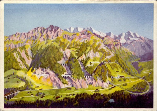 Landesausstellung 1939, Modell-Anlage der Lötschbergbahn