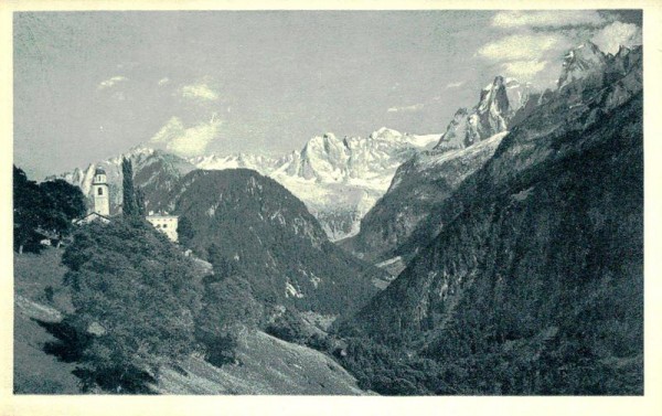 Soglio mit Bodascagruppe Vorderseite
