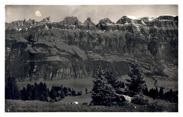 Wallensee mit Churfirsten (Walensee) Vorderseite