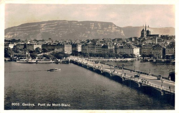 Genève. Pont du Mont-Blanc. 1927 Vorderseite