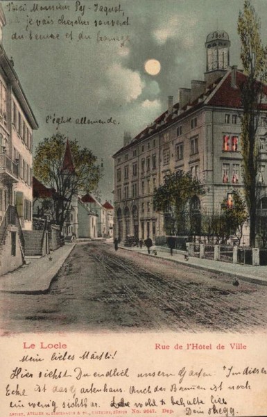 Le Locle. Rue de l`Hôtel de Ville Vorderseite