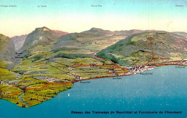 Réseau des Tramways de Neuchatel et Funiculaire de Chaumont Vorderseite