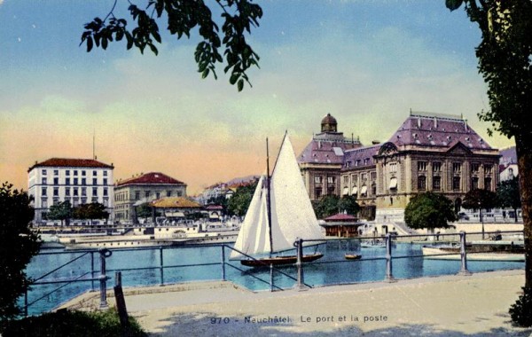 Neuchatel, Le port et la poste Vorderseite