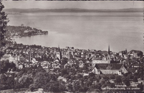 Rorschach vom Rorschacherberg aus gesehen. 1948
