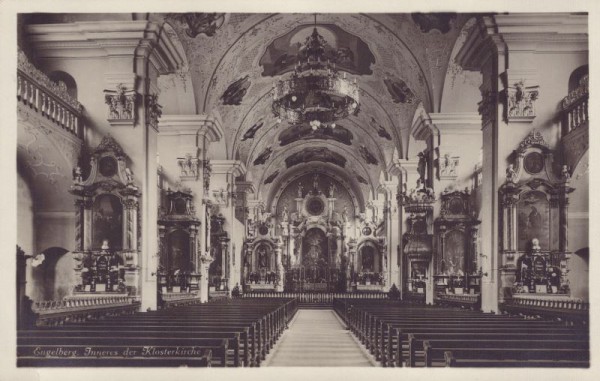 Engelberg. Inneres der Klosterkirche