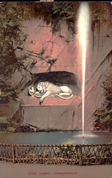 Luzern - Löwendenkmal Vorderseite