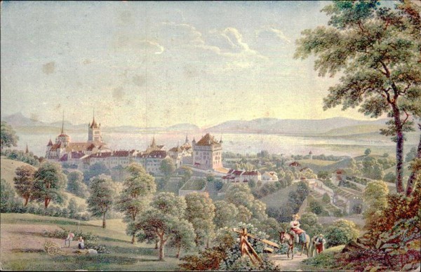 Ansicht von Lausanne - Gabriel Lory junior Vorderseite