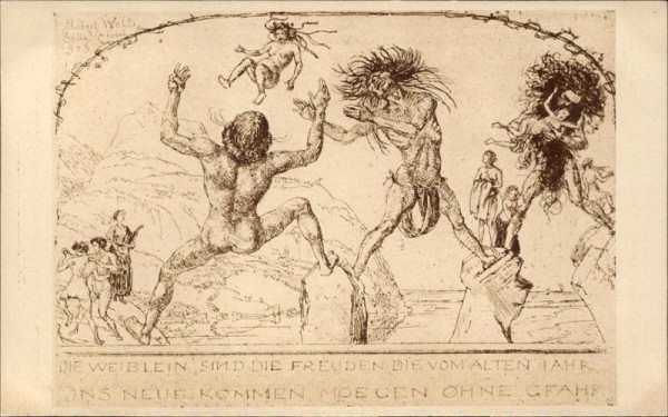 Die Himmelsgaben, Albert Welti Vorderseite