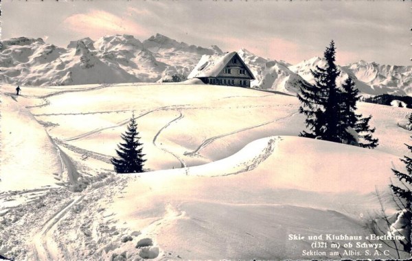 Ski-und Clubhaus Eseltritt, S.A.C. Sektion am Albis Vorderseite