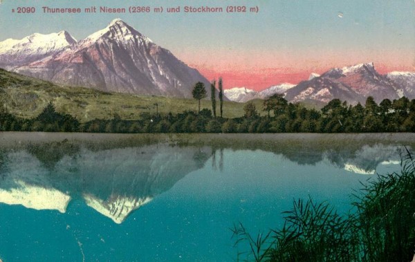 Thunersee mit Niesen und Stockhorn Vorderseite