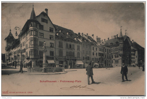 Schaffhausen - Frohnwaag-Platz - animée