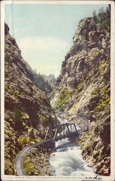 Colorado, Platte Canyon, Bridge above Deansbury