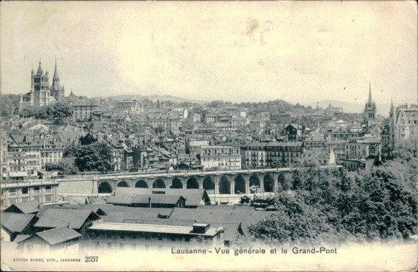 Lausanne - Vue générale et le Grand-Pont Vorderseite