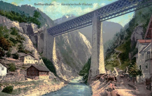 Gotthardbahn, Kerstelenbach-Viadukt Vorderseite