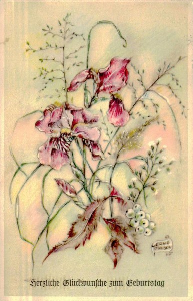 Herzliche Glückwünsche zum Geburtstag Vorderseite