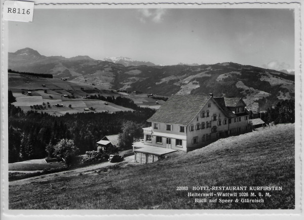 Hotel-Restaurant Kurfirsten - Heiterswil-Wattwil - Blick auf Speer & Glärnisch