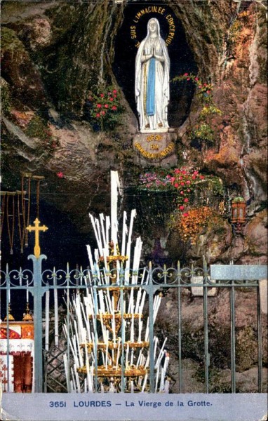 Lourdes - La Vierge de la Grotte. Vorderseite