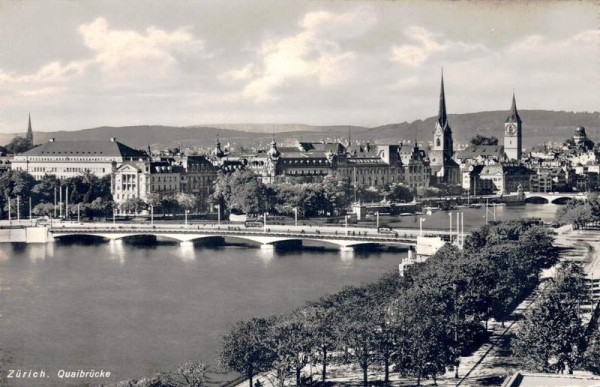 Zürich. Quaibrücke Vorderseite