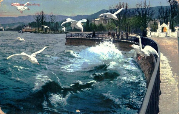 Zürichsee, Brandung Vorderseite