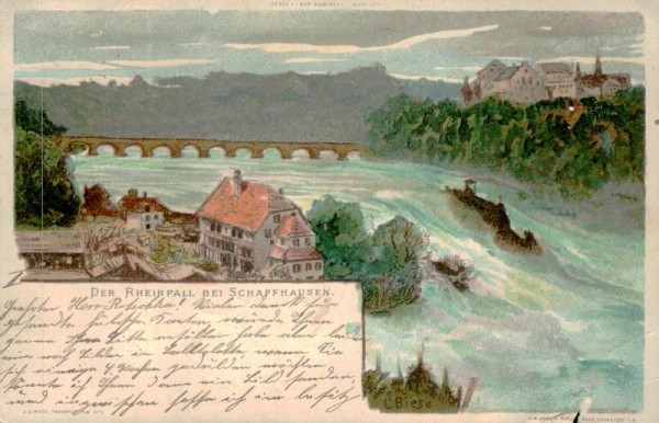 Der Rheinfall bei Schaffhausen Vorderseite