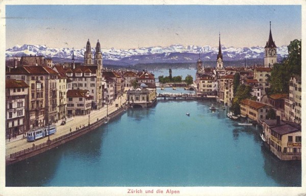 Zürich und die Alpen