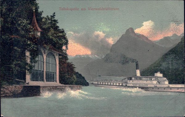 Tellskapelle und Schiff Stadt Mailand Vorderseite