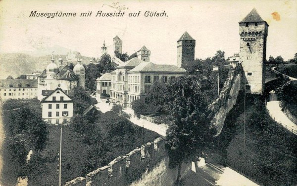 Museggtürme mit Aussicht auf Gütsch Vorderseite