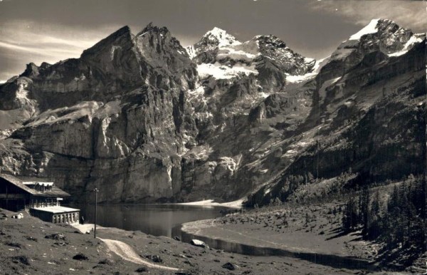 Kandersteg, Oeschinensee. Blümlisalp u. Fründhorn Vorderseite