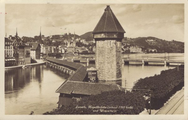 Luzern-Kapellbrücke und Wasserturm