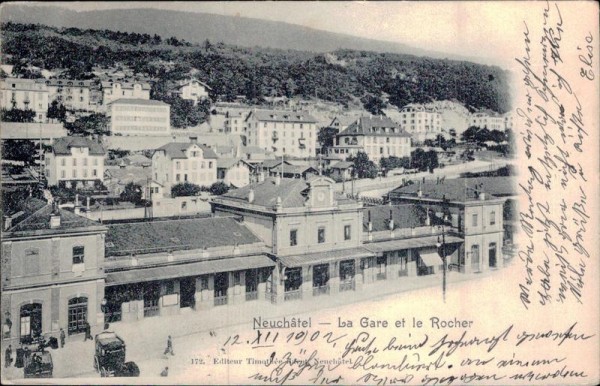 Neuchàtel - La Gare et le Rocher Vorderseite